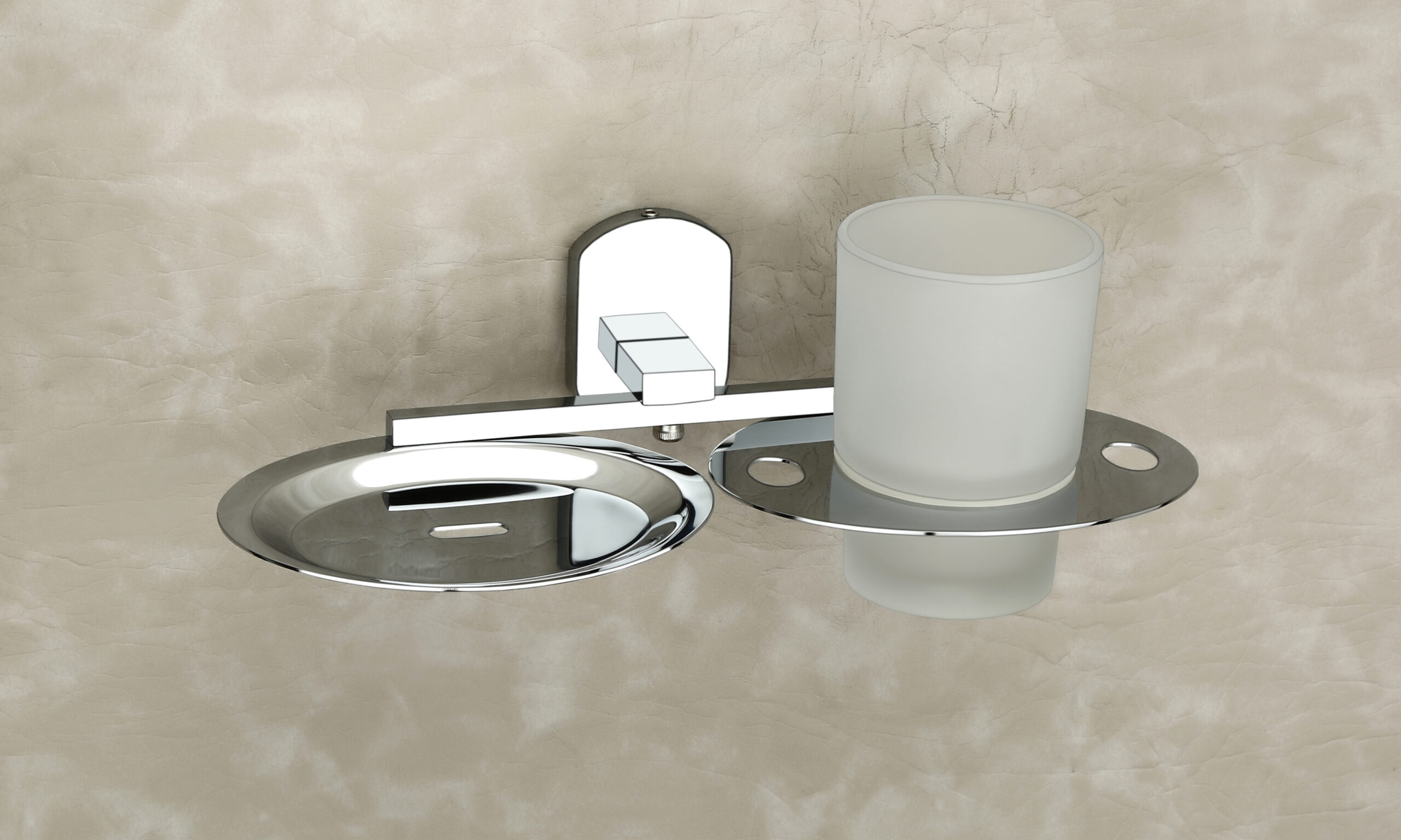 R-06 SOAP DISH WITH TUMBLER HOLDER