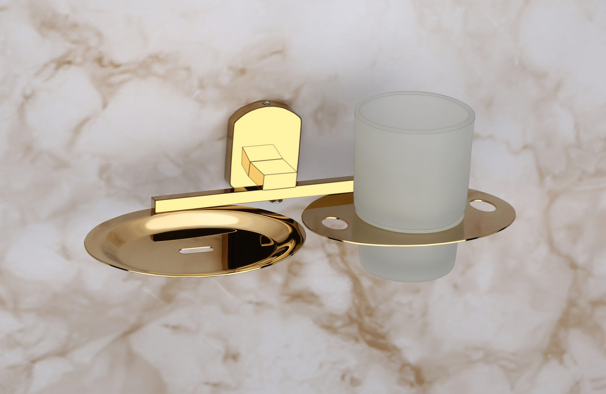 RG-06 SOAP DISH WITH TUMBLER HOLDER