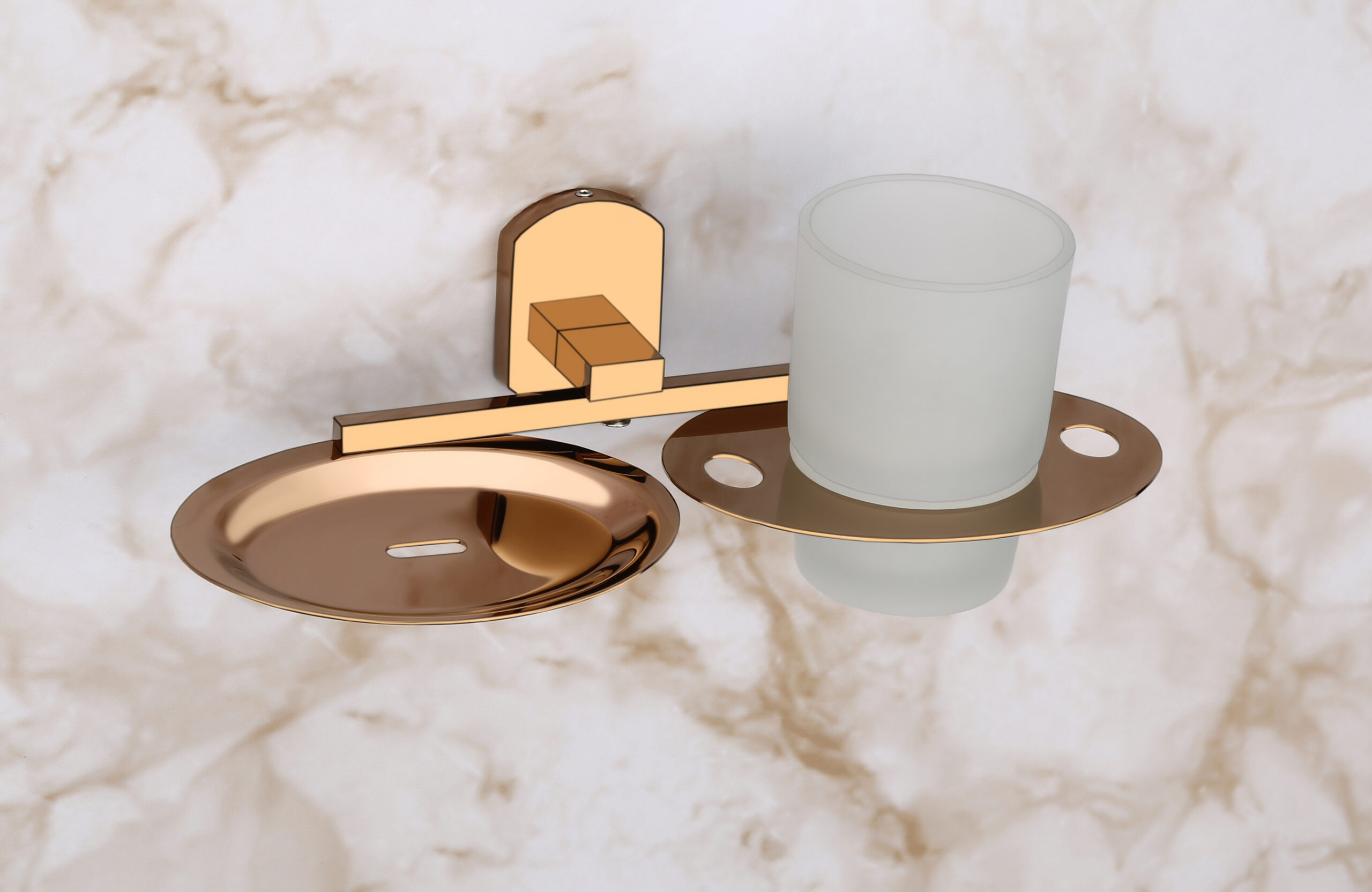 RRG-06 SOAP DISH WITH TUMBLER HOLDER